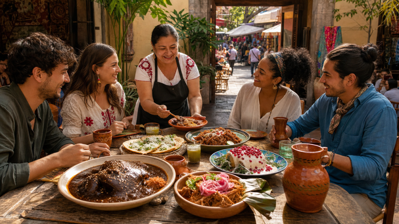 Viajeros disfrutan platillos tradicionales de distintas regiones de México