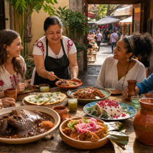 Viajeros disfrutan platillos tradicionales de distintas regiones de México