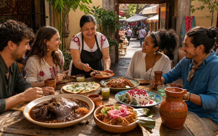 Viajeros disfrutan platillos tradicionales de distintas regiones de México